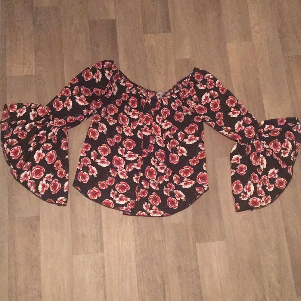 Charlotte Russe Small Bell Sleeve Shirt